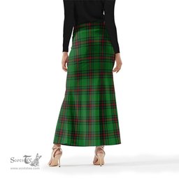 Scottish Kinnear Tartan Womens Full Length Skirt - Tartan Skirt Knee Length Scottish Plaid Tartan Plaid - ScotsTee - scotstee.com