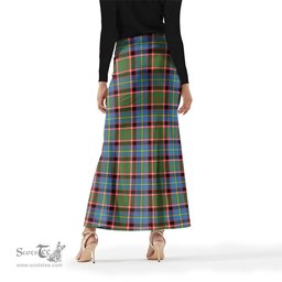 Scottish Glass Tartan Womens Full Length Skirt - Tartan Skirt Knee Length Scottish Plaid Tartan Plaid - ScotsTee - scotstee.com