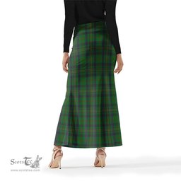 Scottish Kennedy Tartan Womens Full Length Skirt - Tartan Skirt Knee Length Scottish Plaid Tartan Plaid - ScotsTee - scotstee.com