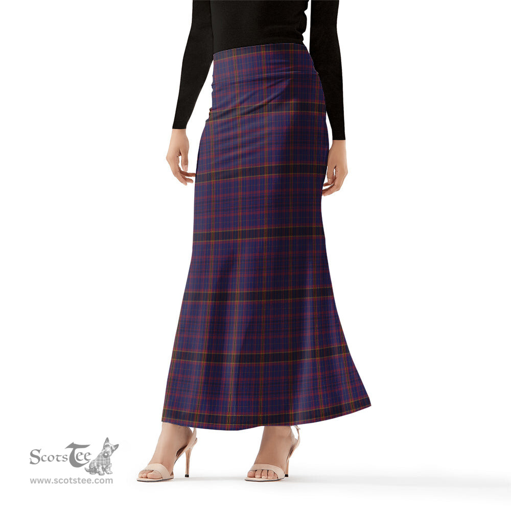 Scottish James of Wales Tartan Womens Full Length Skirt - Tartan Skirt Knee Length Scottish Plaid Tartan Plaid - ScotsTee - scotstee.com