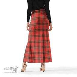 Scottish Grant Weathered Tartan Womens Full Length Skirt - Tartan Skirt Knee Length Scottish Plaid Tartan Plaid - ScotsTee - scotstee.com