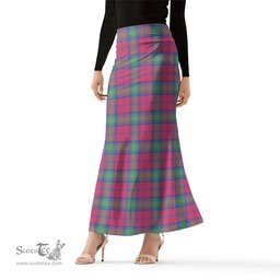 Scottish Lindsay Ancient Tartan Womens Full Length Skirt - Tartan Skirt Knee Length Scottish Plaid Tartan Plaid - ScotsTee - scotstee.com