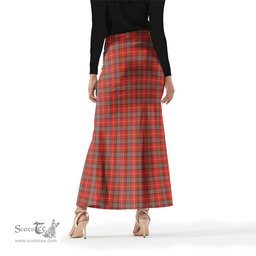 Scottish Fraser Weathered Tartan Womens Full Length Skirt - Tartan Skirt Knee Length Scottish Plaid Tartan Plaid - ScotsTee - scotstee.com