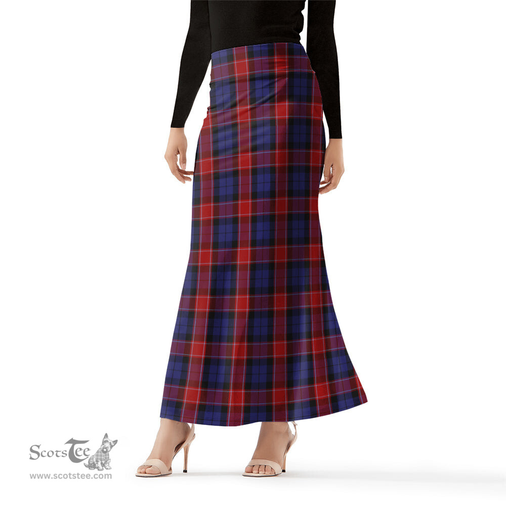 Scottish Graham of Menteith Red Tartan Womens Full Length Skirt - Tartan Skirt Knee Length Scottish Plaid Tartan Plaid - ScotsTee - scotstee.com