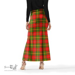Scottish Leask Modern Tartan Womens Full Length Skirt - Tartan Skirt Knee Length Scottish Plaid Tartan Plaid - ScotsTee - scotstee.com