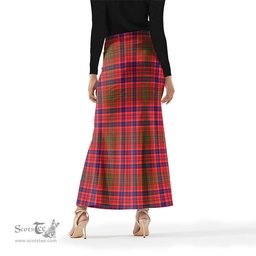 Scottish Lumsden Modern Tartan Womens Full Length Skirt - Tartan Skirt Knee Length Scottish Plaid Tartan Plaid - ScotsTee - scotstee.com