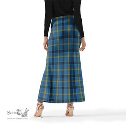 Scottish Laing Tartan Womens Full Length Skirt - Tartan Skirt Knee Length Scottish Plaid Tartan Plaid - ScotsTee - scotstee.com