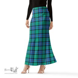 Scottish Flower Of Scotland Tartan Womens Full Length Skirt - Tartan Skirt Knee Length Scottish Plaid Tartan Plaid - ScotsTee - scotstee.com