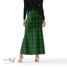 Scottish Kincaid Tartan Womens Full Length Skirt - Tartan Skirt Knee Length Scottish Plaid Tartan Plaid - ScotsTee - scotstee.com