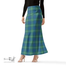 Scottish Hamilton Hunting Ancient Tartan Womens Full Length Skirt - Tartan Skirt Knee Length Scottish Plaid Tartan Plaid - ScotsTee - scotstee.com
