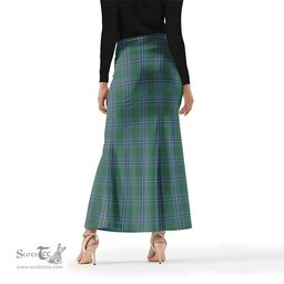 Scottish Irvine of Drum Tartan Womens Full Length Skirt - Tartan Skirt Knee Length Scottish Plaid Tartan Plaid - ScotsTee - scotstee.com