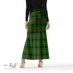 Scottish Kincaid Modern Tartan Womens Full Length Skirt - Tartan Skirt Knee Length Scottish Plaid Tartan Plaid - ScotsTee - scotstee.com