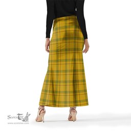 Scottish Houston Tartan Womens Full Length Skirt - Tartan Skirt Knee Length Scottish Plaid Tartan Plaid - ScotsTee - scotstee.com