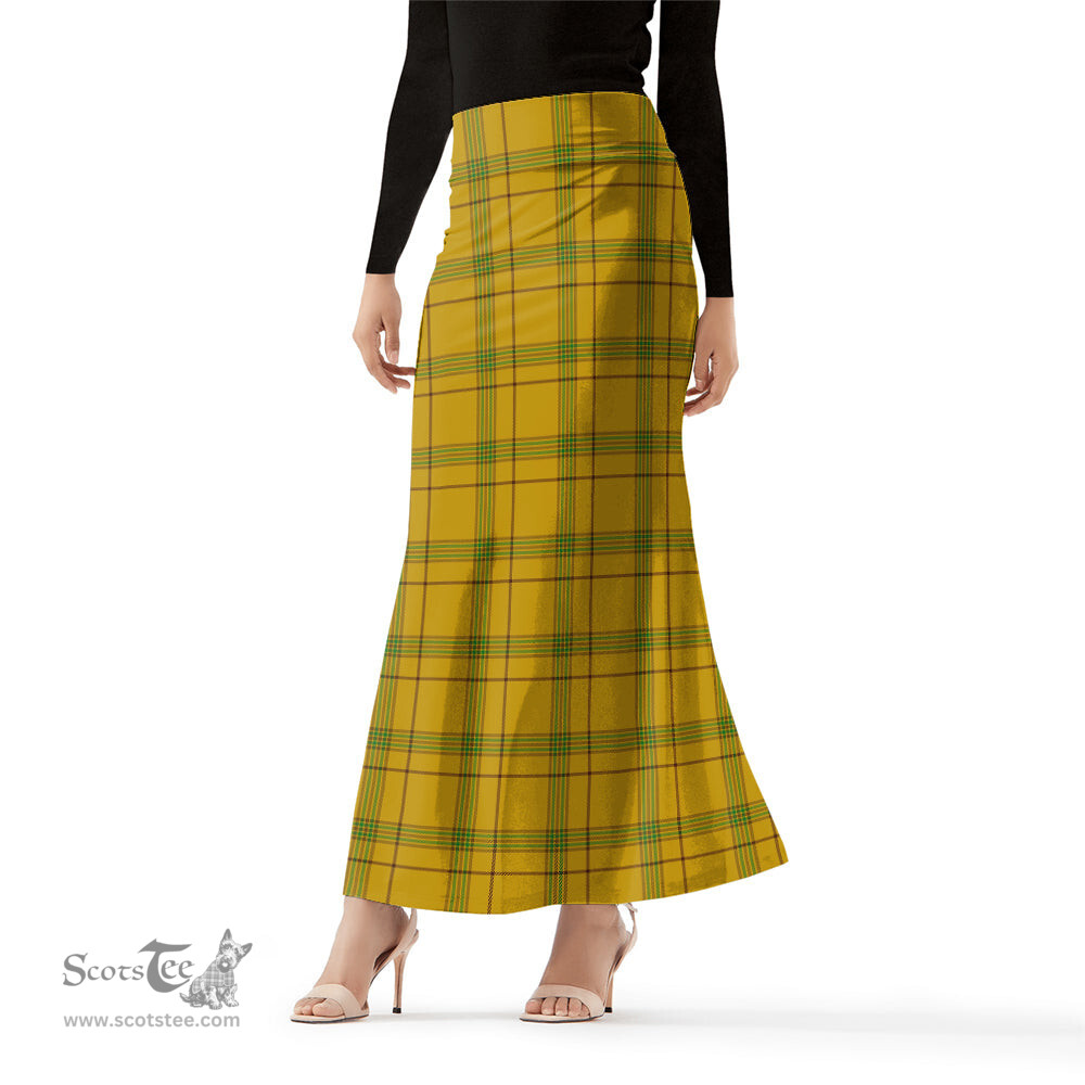 Scottish Houston Tartan Womens Full Length Skirt - Tartan Skirt Knee Length Scottish Plaid Tartan Plaid - ScotsTee - scotstee.com