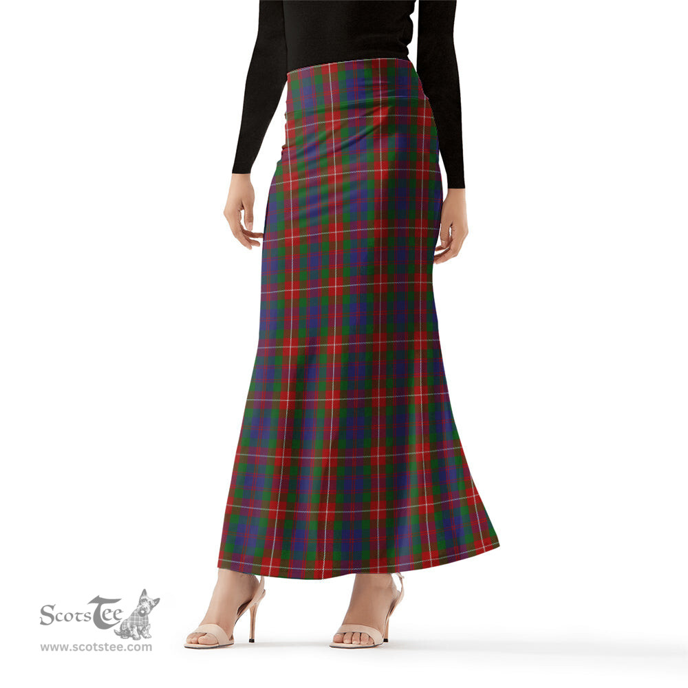 Scottish Fraser of Lovat Tartan Womens Full Length Skirt - Tartan Skirt Knee Length Scottish Plaid Tartan Plaid - ScotsTee - scotstee.com