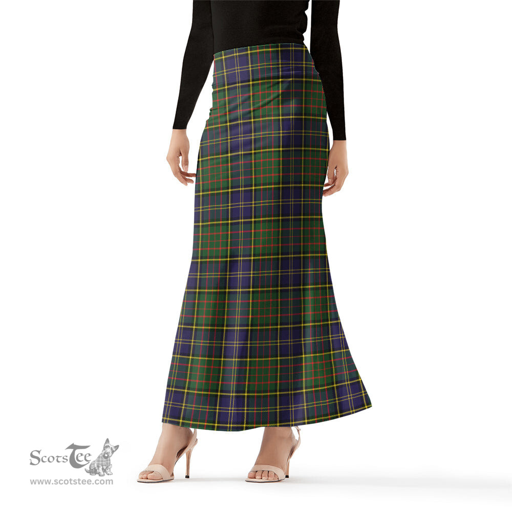Scottish MacMillan Hunting Modern Tartan Womens Full Length Skirt - Tartan Skirt Knee Length Scottish Plaid Tartan Plaid - ScotsTee - scotstee.com