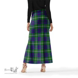 Scottish MacIntyre Hunting Modern Tartan Womens Full Length Skirt - Tartan Skirt Knee Length Scottish Plaid Tartan Plaid - ScotsTee - scotstee.com