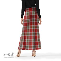 Scottish MacLean of Duart Dress Red Tartan Womens Full Length Skirt - Tartan Skirt Knee Length Scottish Plaid Tartan Plaid - ScotsTee - scotstee.com