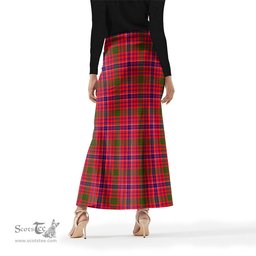 Scottish MacRow Tartan Womens Full Length Skirt - Tartan Skirt Knee Length Scottish Plaid Tartan Plaid - ScotsTee - scotstee.com