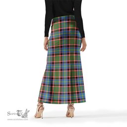 Scottish Norvel Tartan Womens Full Length Skirt - Tartan Skirt Knee Length Scottish Plaid Tartan Plaid - ScotsTee - scotstee.com