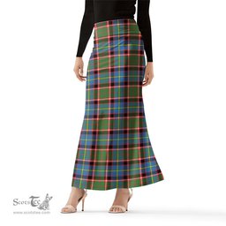 Scottish Norvel Tartan Womens Full Length Skirt - Tartan Skirt Knee Length Scottish Plaid Tartan Plaid - ScotsTee - scotstee.com