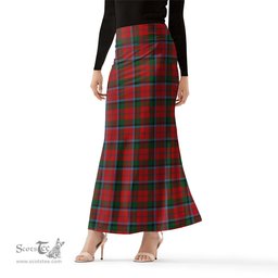 Scottish MacNaughton Tartan Womens Full Length Skirt - Tartan Skirt Knee Length Scottish Plaid Tartan Plaid - ScotsTee - scotstee.com
