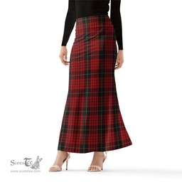 Scottish MacQueen Tartan Womens Full Length Skirt - Tartan Skirt Knee Length Scottish Plaid Tartan Plaid - ScotsTee - scotstee.com