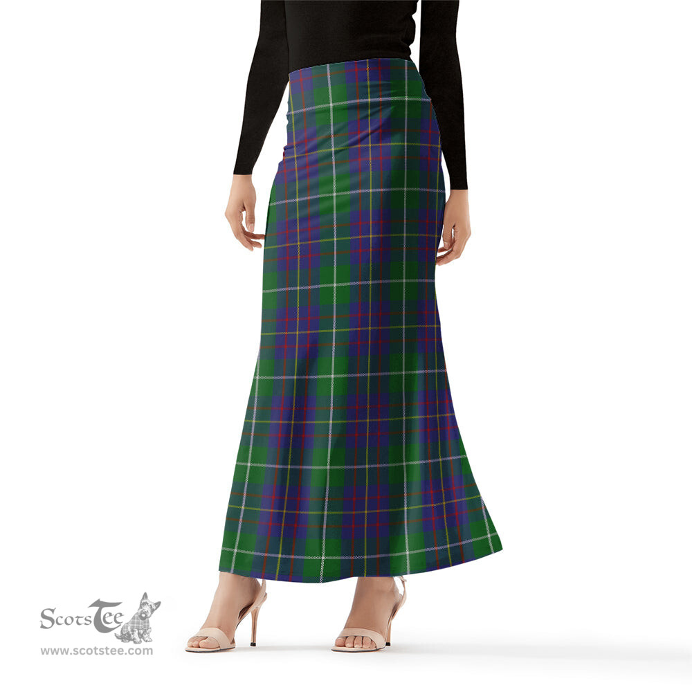 Scottish MacIntyre Inglis Tartan Womens Full Length Skirt - Tartan Skirt Knee Length Scottish Plaid Tartan Plaid - ScotsTee - scotstee.com