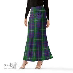 Scottish MacIntyre Inglis Tartan Womens Full Length Skirt - Tartan Skirt Knee Length Scottish Plaid Tartan Plaid - ScotsTee - scotstee.com