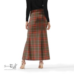 Scottish MacKintosh Hunting Weathered Tartan Womens Full Length Skirt - Tartan Skirt Knee Length Scottish Plaid Tartan Plaid - ScotsTee - scotstee.com