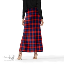 Scottish MacLachlan Modern Tartan Womens Full Length Skirt - Tartan Skirt Knee Length Scottish Plaid Tartan Plaid - ScotsTee - scotstee.com