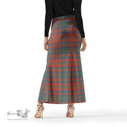Scottish Matheson Ancient Tartan Womens Full Length Skirt - Tartan Skirt Knee Length Scottish Plaid Tartan Plaid - ScotsTee - scotstee.com