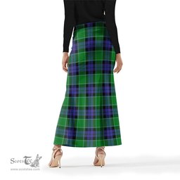 Scottish Monteith Tartan Womens Full Length Skirt - Tartan Skirt Knee Length Scottish Plaid Tartan Plaid - ScotsTee - scotstee.com