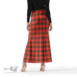 Scottish MacFie Modern Tartan Womens Full Length Skirt - Tartan Skirt Knee Length Scottish Plaid Tartan Plaid - ScotsTee - scotstee.com