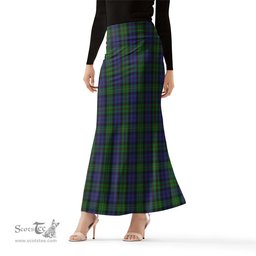 Scottish MacEwen Tartan Womens Full Length Skirt - Tartan Skirt Knee Length Scottish Plaid Tartan Plaid - ScotsTee - scotstee.com