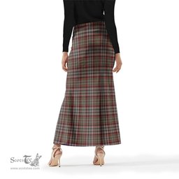 Scottish Nicolson Hunting Weathered Tartan Womens Full Length Skirt - Tartan Skirt Knee Length Scottish Plaid Tartan Plaid - ScotsTee - scotstee.com