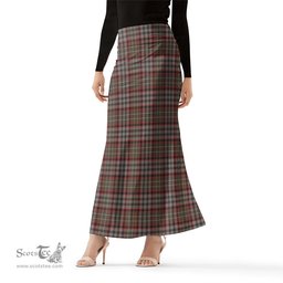 Scottish Nicolson Hunting Weathered Tartan Womens Full Length Skirt - Tartan Skirt Knee Length Scottish Plaid Tartan Plaid - ScotsTee - scotstee.com