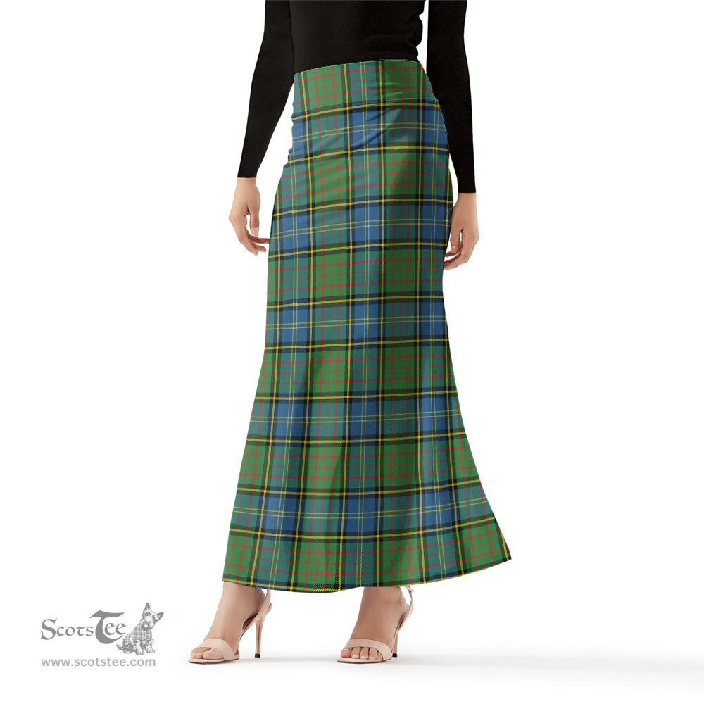 Scottish MacMillan Hunting Ancient Tartan Womens Full Length Skirt - Tartan Skirt Knee Length Scottish Plaid Tartan Plaid - ScotsTee - scotstee.com