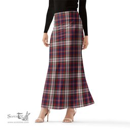 Scottish MacFarlane Dress Tartan Womens Full Length Skirt - Tartan Skirt Knee Length Scottish Plaid Tartan Plaid - ScotsTee - scotstee.com