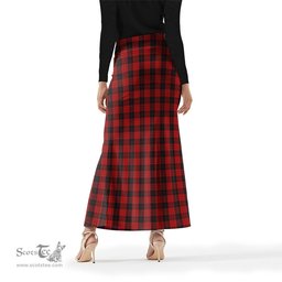 Scottish MacLeod Black and Red Tartan Womens Full Length Skirt - Tartan Skirt Knee Length Scottish Plaid Tartan Plaid - ScotsTee - scotstee.com