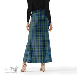 Scottish Marshall Tartan Womens Full Length Skirt - Tartan Skirt Knee Length Scottish Plaid Tartan Plaid - ScotsTee - scotstee.com