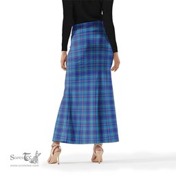Scottish Mercer Modern Tartan Womens Full Length Skirt - Tartan Skirt Knee Length Scottish Plaid Tartan Plaid - ScotsTee - scotstee.com