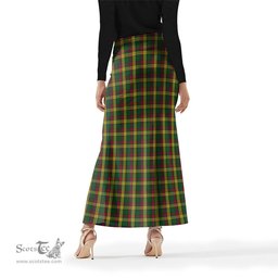 Scottish MacMillan Ancient Tartan Womens Full Length Skirt - Tartan Skirt Knee Length Scottish Plaid Tartan Plaid - ScotsTee - scotstee.com