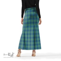 Scottish Oliphant Ancient Tartan Womens Full Length Skirt - Tartan Skirt Knee Length Scottish Plaid Tartan Plaid - ScotsTee - scotstee.com