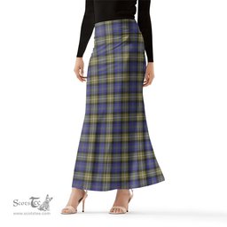 Scottish Rennie Tartan Womens Full Length Skirt - Tartan Skirt Knee Length Scottish Plaid Tartan Plaid - ScotsTee - scotstee.com