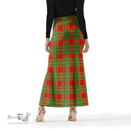 Scottish MacGregor Modern Tartan Womens Full Length Skirt - Tartan Skirt Knee Length Scottish Plaid Tartan Plaid - ScotsTee - scotstee.com