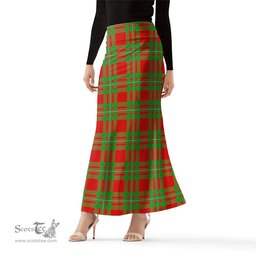 Scottish MacGregor Modern Tartan Womens Full Length Skirt - Tartan Skirt Knee Length Scottish Plaid Tartan Plaid - ScotsTee - scotstee.com