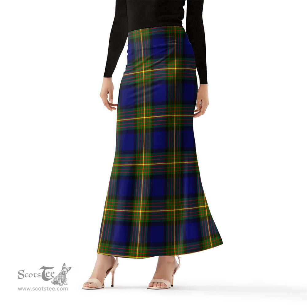 Scottish Moore Tartan Womens Full Length Skirt - Tartan Skirt Knee Length Scottish Plaid Tartan Plaid - ScotsTee - scotstee.com