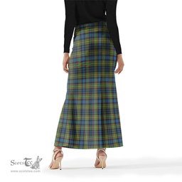 Scottish MacLellan Ancient Tartan Womens Full Length Skirt - Tartan Skirt Knee Length Scottish Plaid Tartan Plaid - ScotsTee - scotstee.com