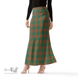 Scottish Menzies Green Ancient Tartan Womens Full Length Skirt - Tartan Skirt Knee Length Scottish Plaid Tartan Plaid - ScotsTee - scotstee.com